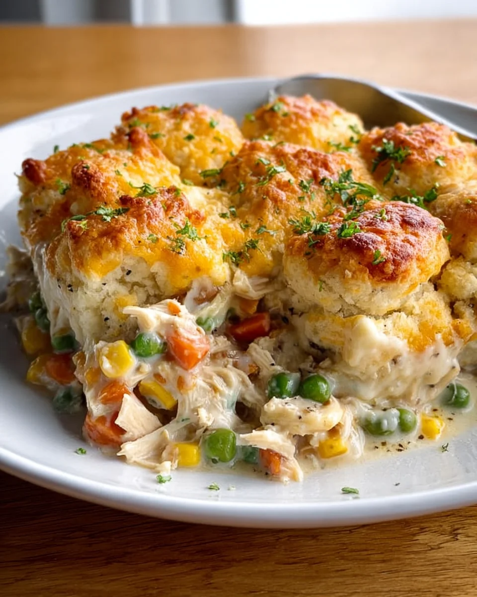 Easy Chicken Cobbler Casserole: A Family Dinner Delight!