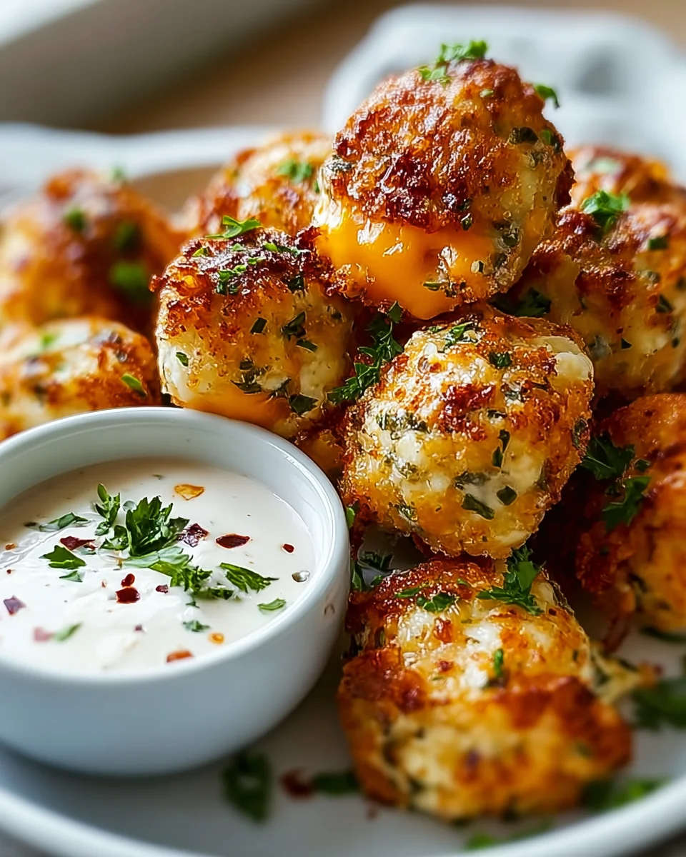 Amazing Cheesy Jalapeno Ranch Chicken Poppers & Dip