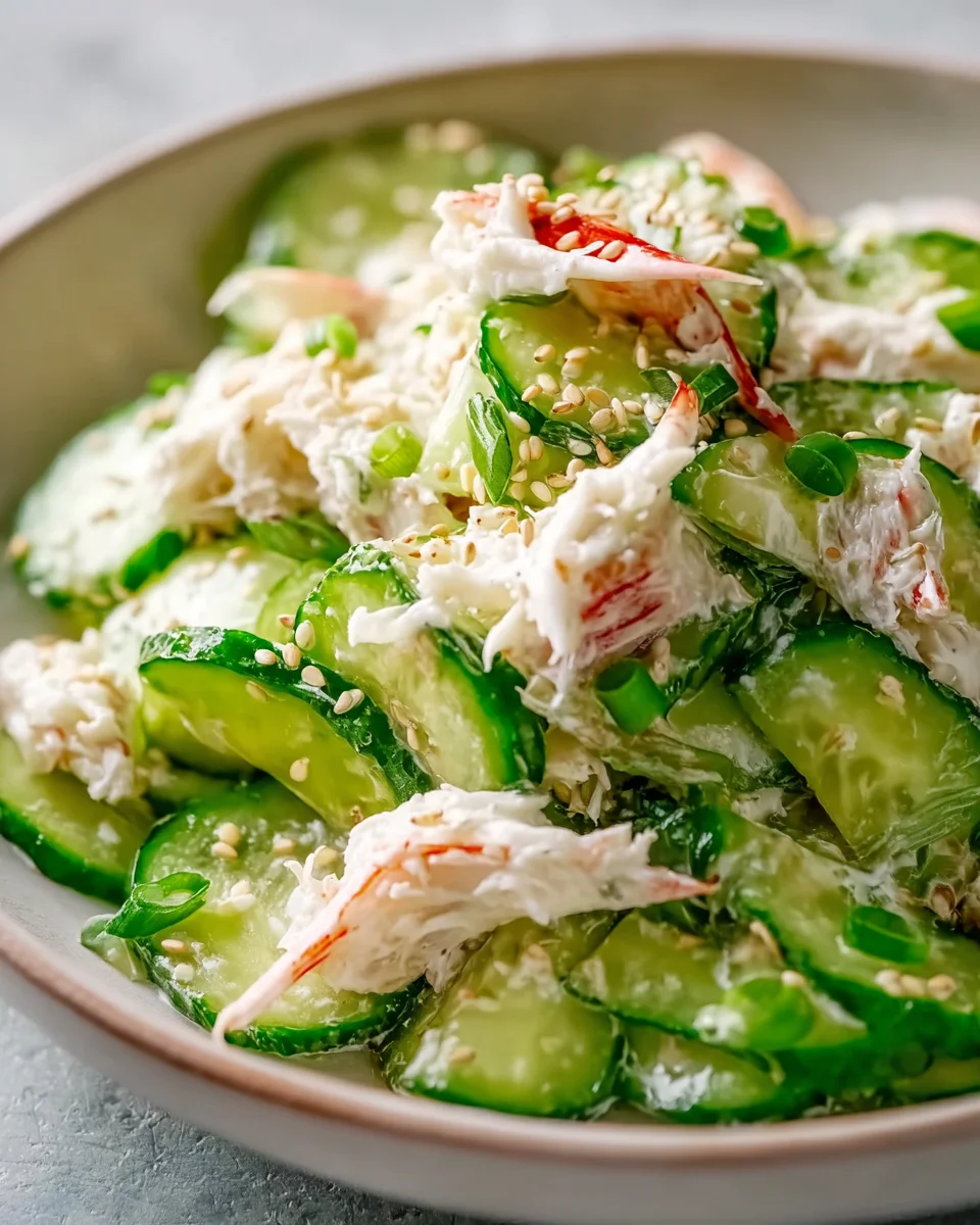Cucumber Salad with Crab Meat Delight - Refreshing Summer Recipe
