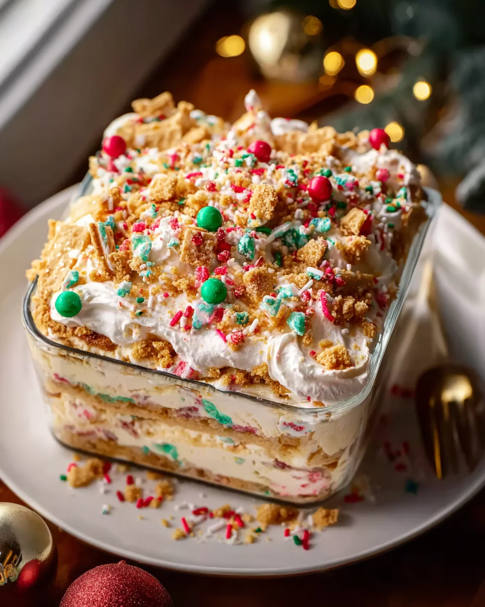 Best Christmas Cookie Lasagna Recipe - Easy No-Bake Dessert