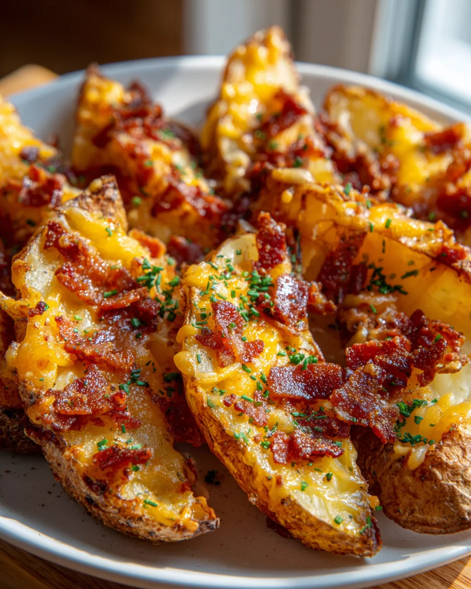 Cheddar Beef Bacon Potato Wedges: Irresistibly Delicious Recipe