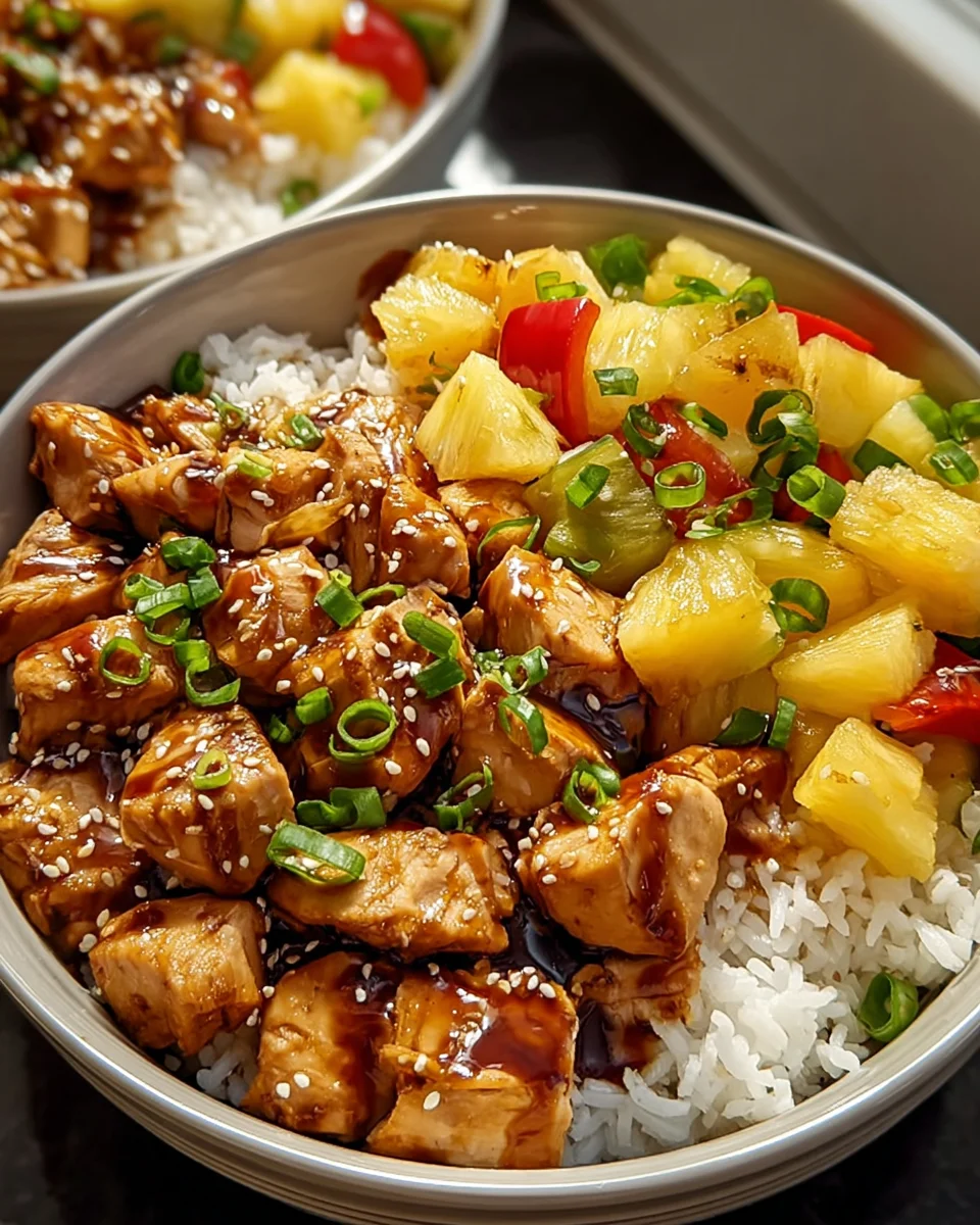 Quick Teriyaki Chicken Pineapple Bowls Recipe - Perfect Dinner!