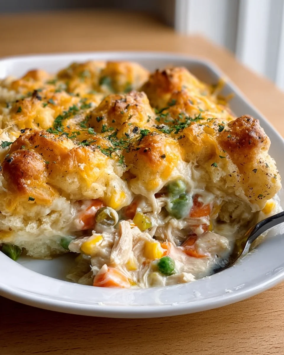 Easy Chicken Cobbler Casserole: A Family Dinner Delight!