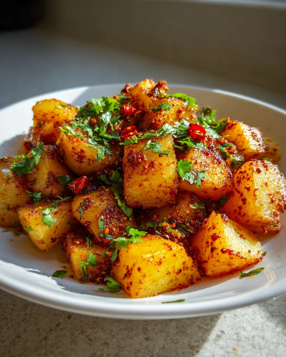 Best Spicy Mexican Street Potatoes Papas Con Chile Recipe