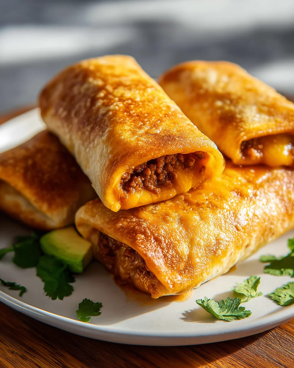 Crispy Beef & Cheese Chimichangas: Easy Homemade Recipe