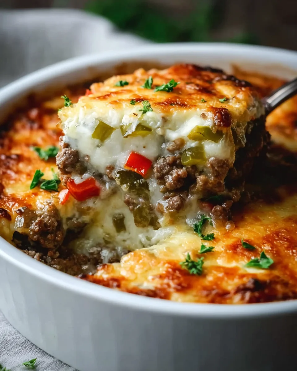 Keto Low Carb Philly Cheesesteak Casserole – Easy Dinner!