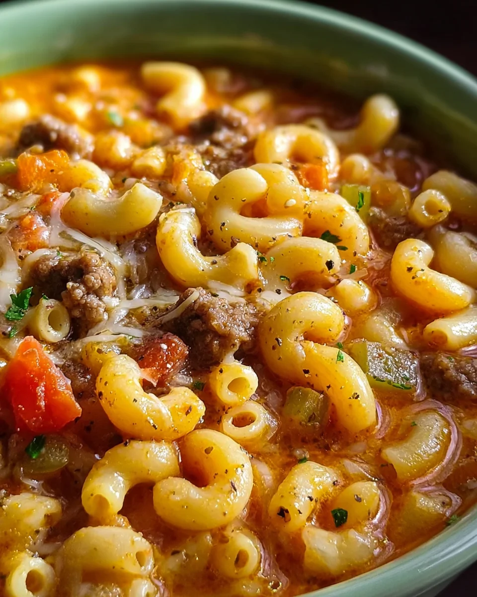 Creamy Cheeseburger Macaroni Soup – Ultimate Comfort
