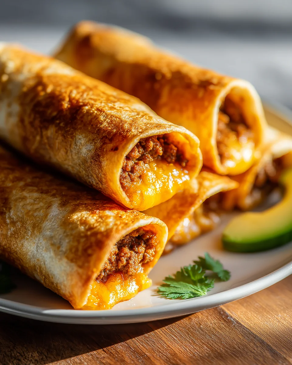 Crispy Beef & Cheese Chimichangas: Easy Homemade Recipe
