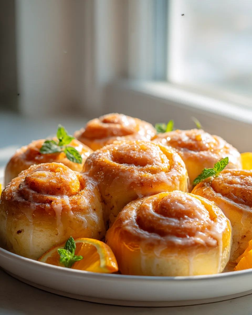 Sweet Glazed Orange Clove Breakfast Rolls: A Morning Treat