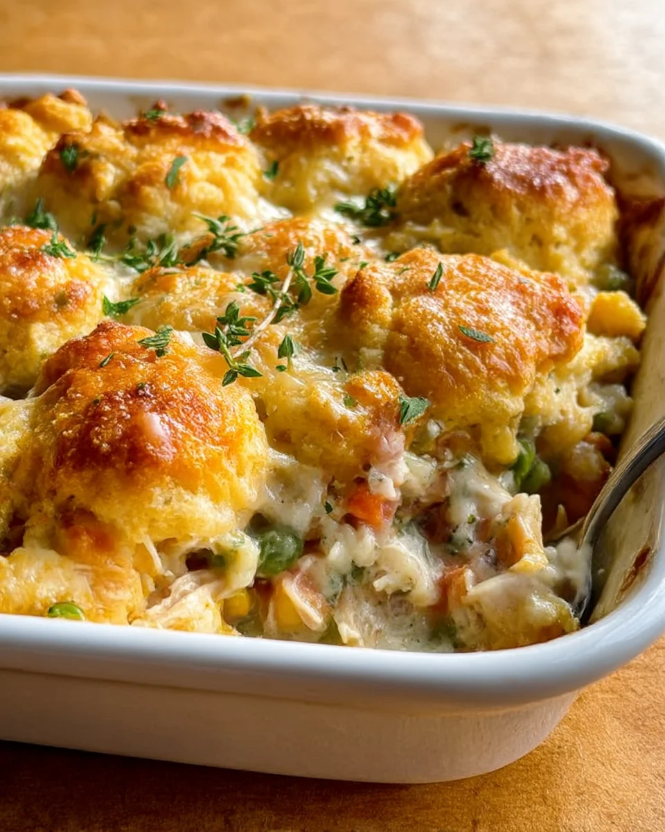 Easy Chicken Cobbler Casserole – Perfect Family Dinner