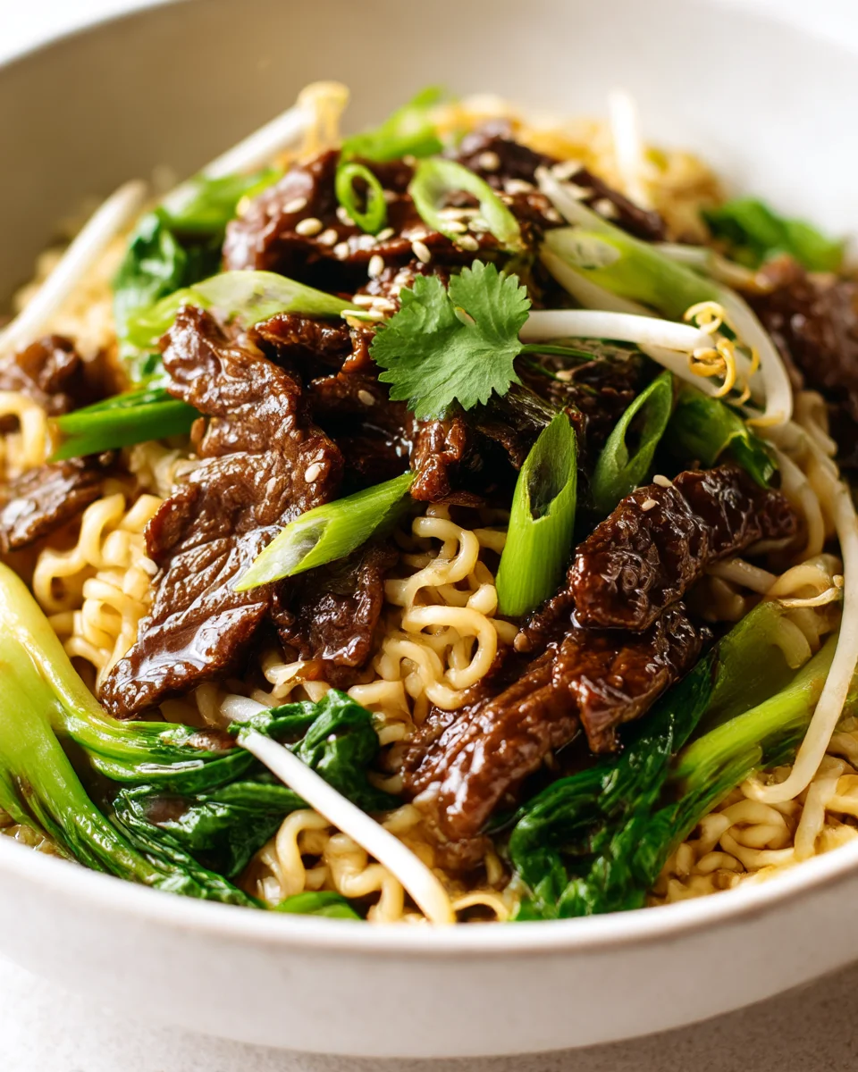 Garlic Soy Beef and Ramen Noodles: Quick & Delicious Recipe