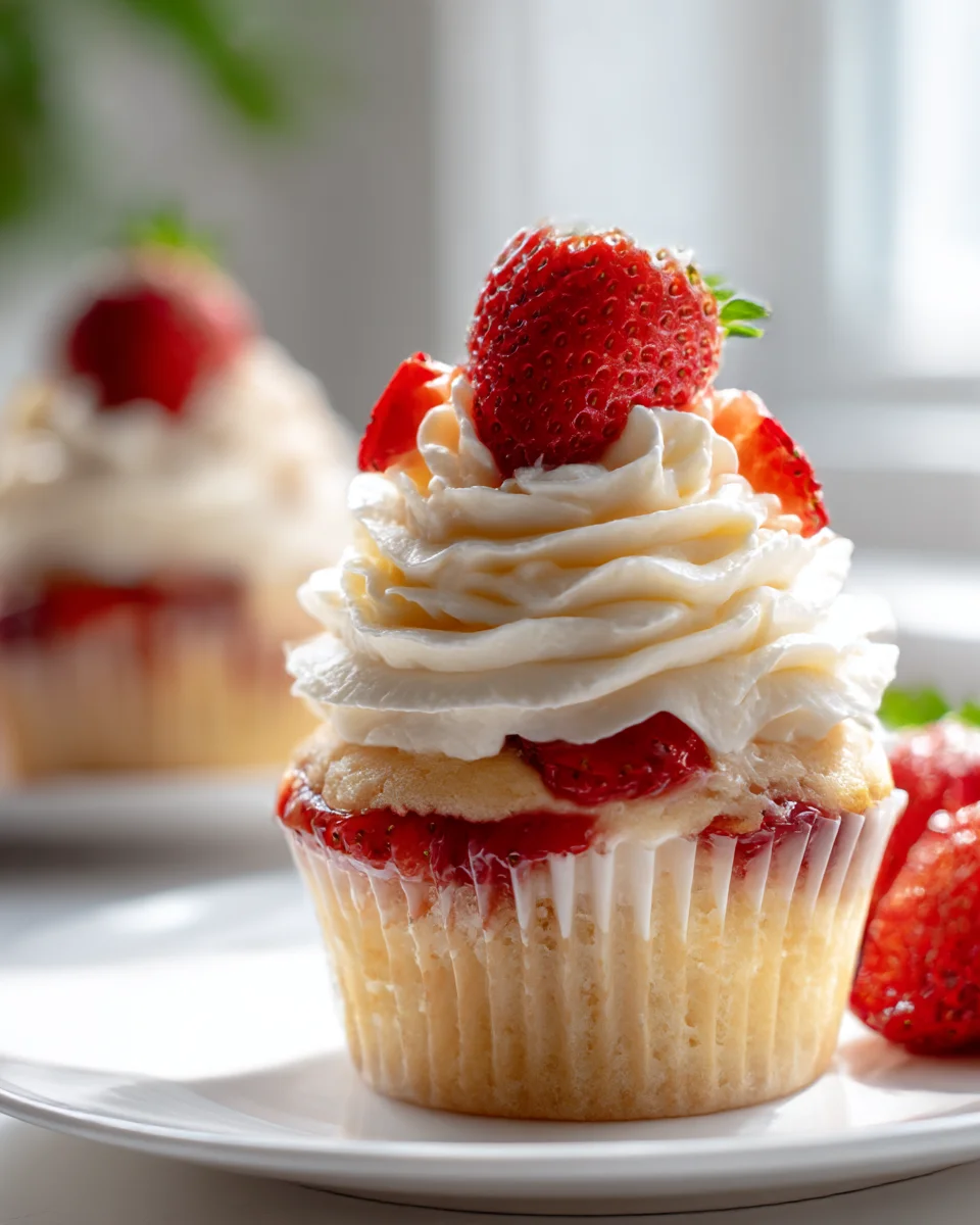 Strawberry Shortcake Cupcakes: Fresh Berry-Filled Delights!