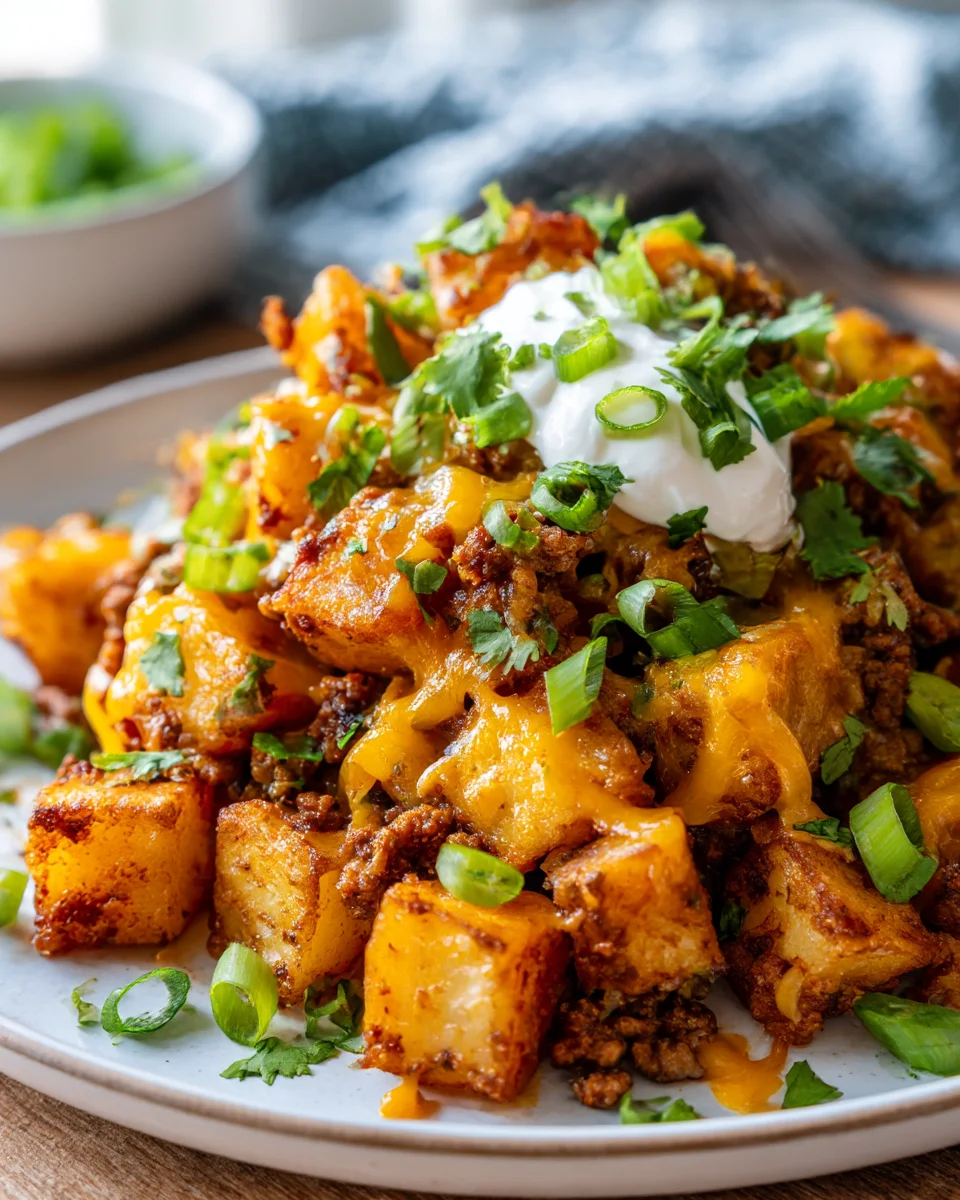 Best Cheesy Taco Potatoes Recipe - Quick & Flavorful Beef