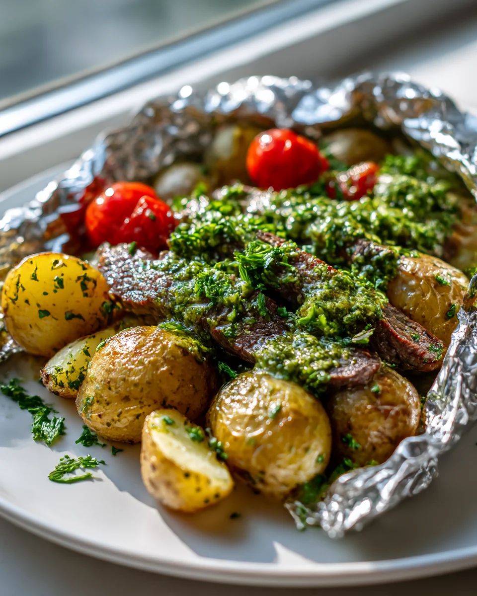 Best Pesto Steak & Potato Foil Packets for Easy Dinner
