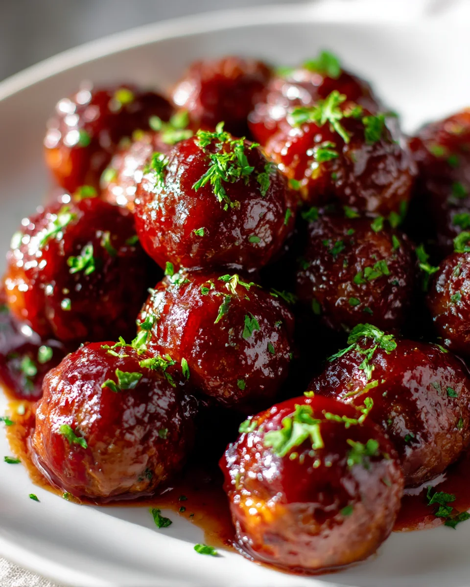 Delicious Cranberry BBQ Beef Meatballs - Quick & Easy