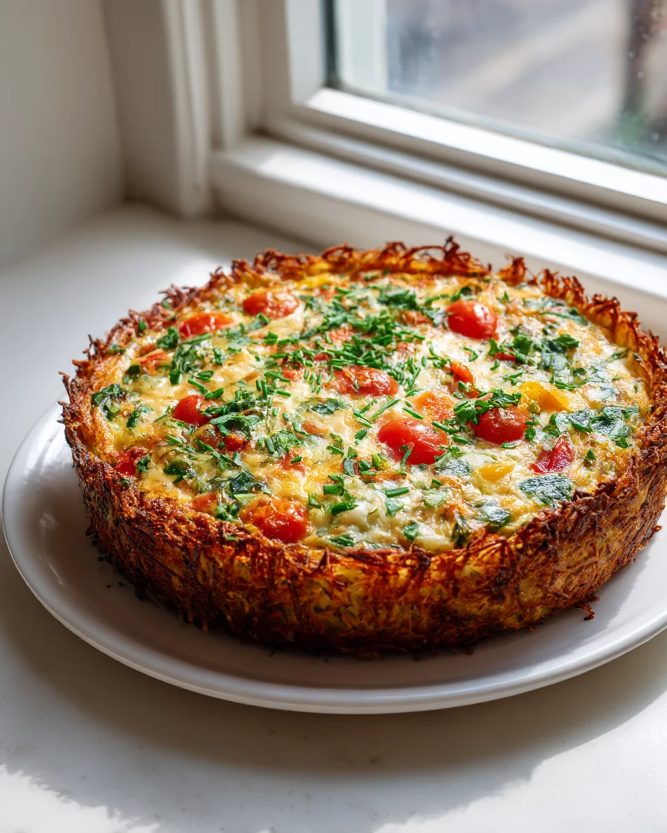 Hashbrown Crusted Quiche: Easy Gluten-Free Brunch!