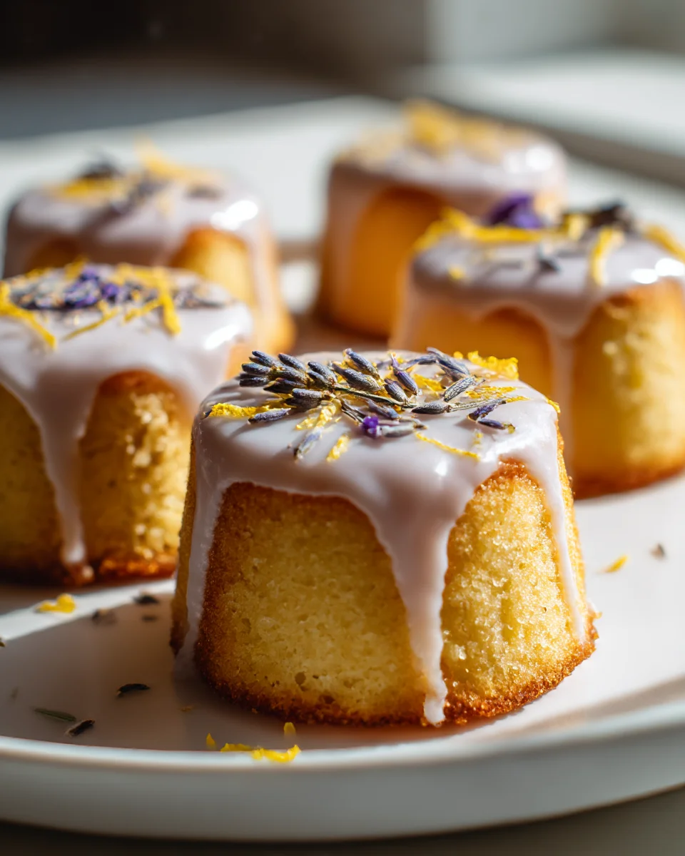 Divine Mini Lemon Cakes with Lavender Glaze – Easy Recipe!