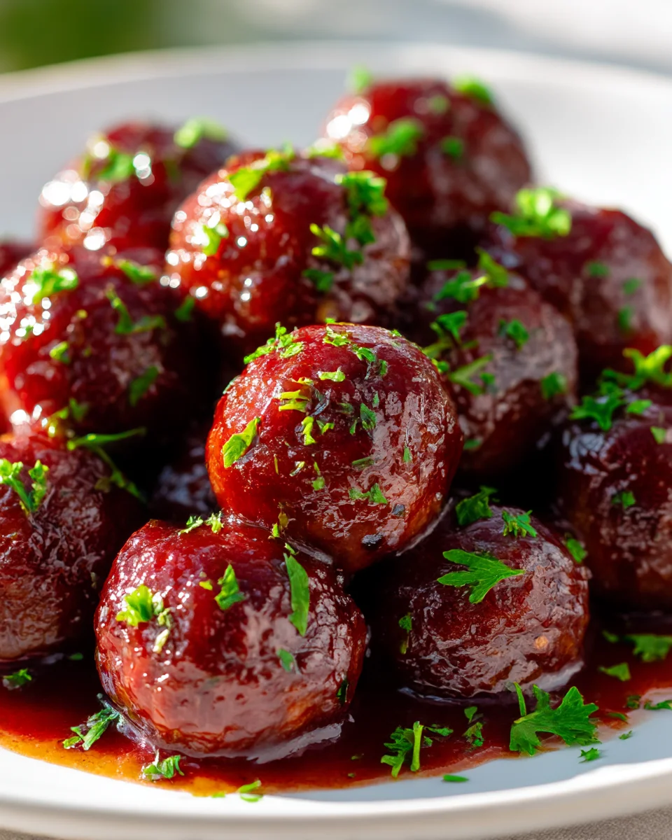 Delicious Cranberry BBQ Beef Meatballs - Quick & Easy