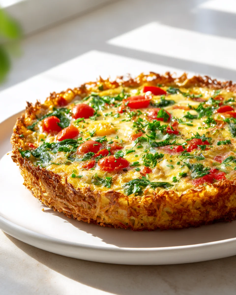 Hashbrown Crusted Quiche: Easy Gluten-Free Brunch!