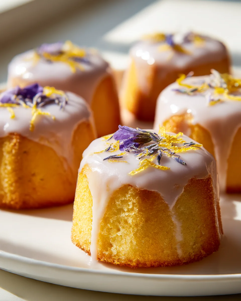Divine Mini Lemon Cakes with Lavender Glaze – Easy Recipe!