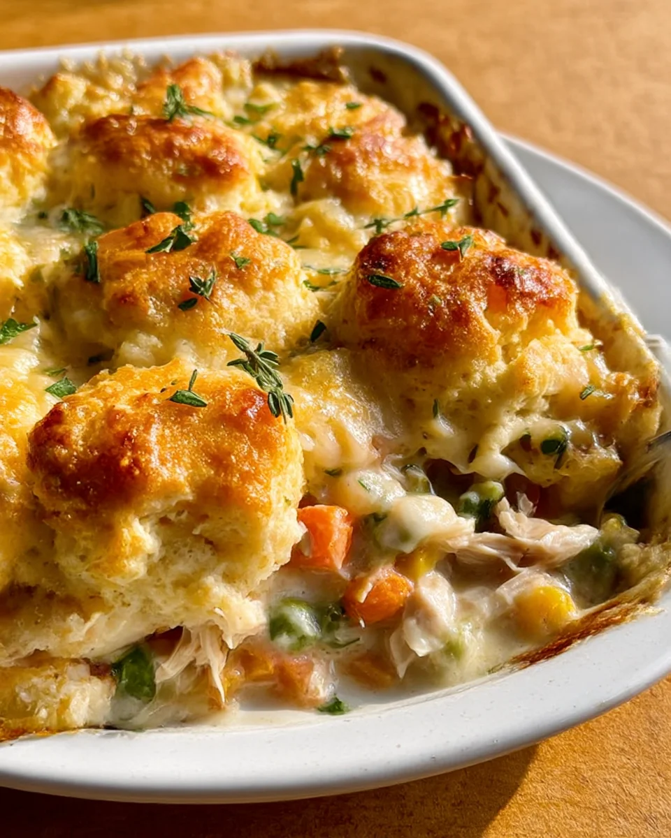 Easy Chicken Cobbler Casserole – Perfect Family Dinner