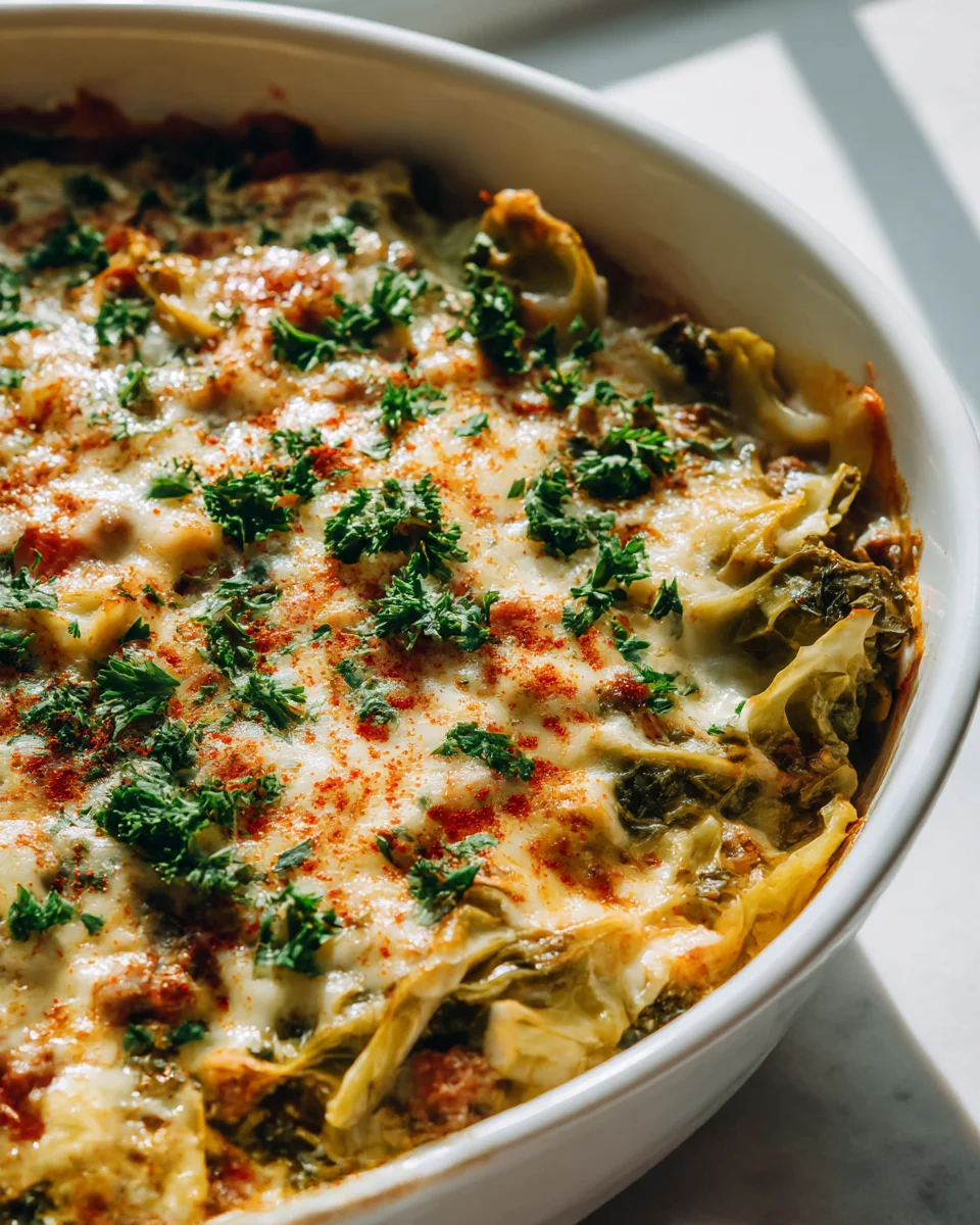 Cheesy Cowboy Cabbage Casserole Bake: Comfort Food Delight