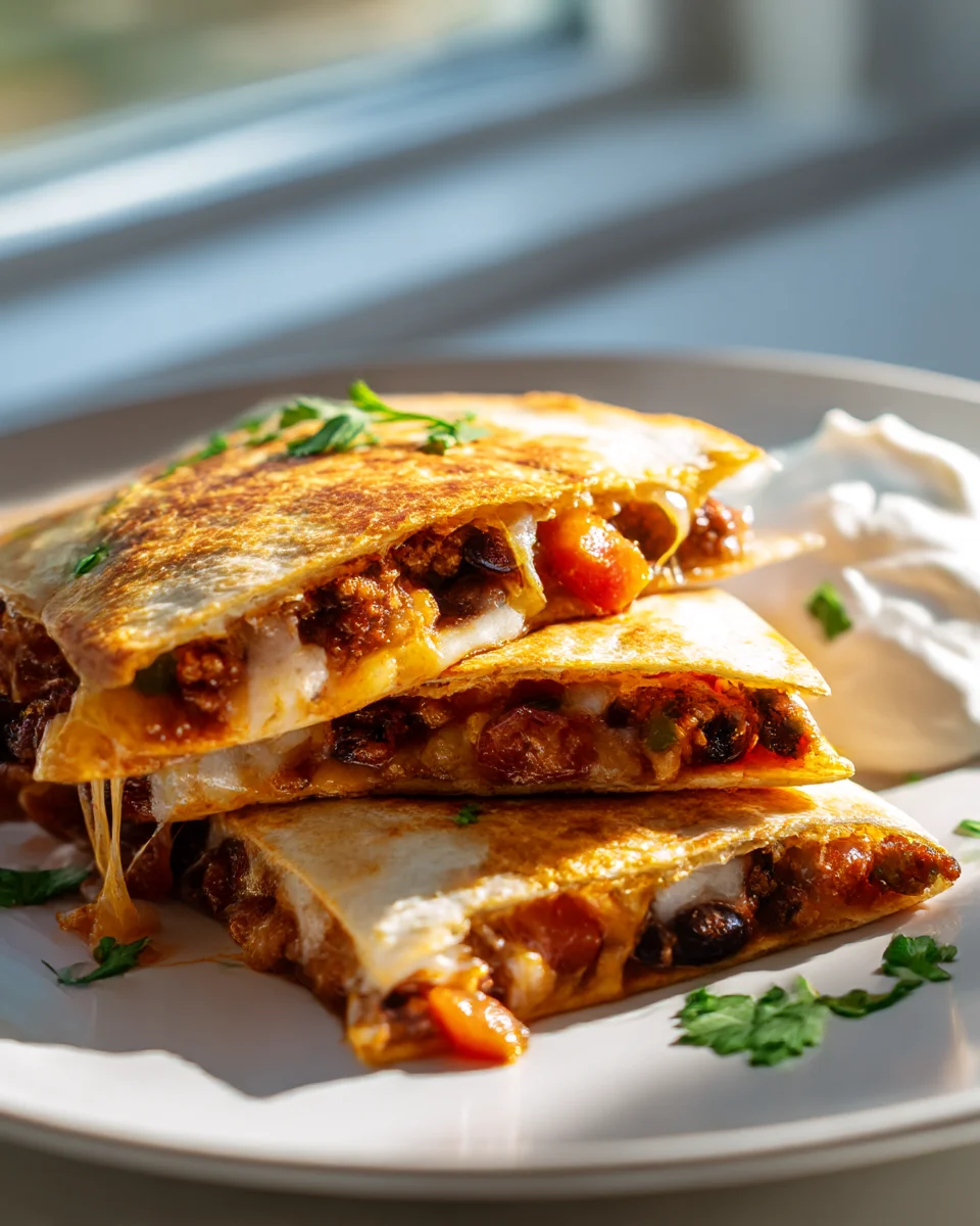 Chili Taco Quesadilla Melt: A Flavorful Beef Delight!