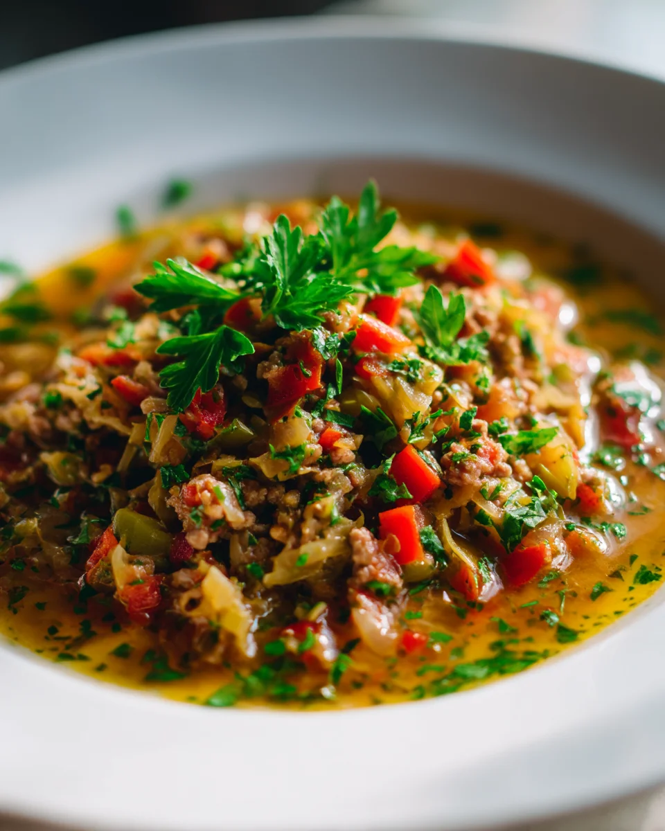 Amazing Pointed Cabbage Ground Beef Skillet Recipe