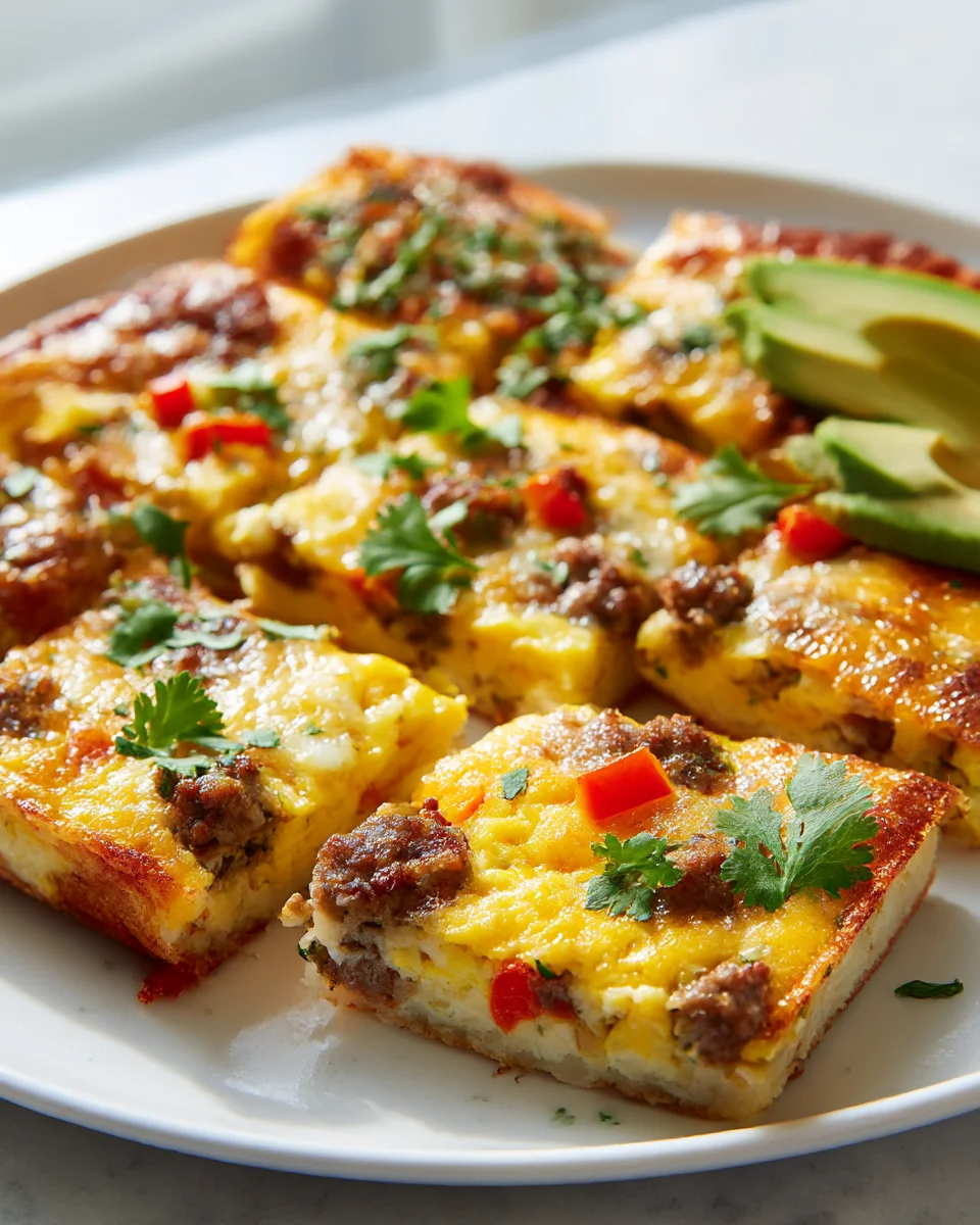 Delicious Crispy Sheet Pan Breakfast Burrito Squares