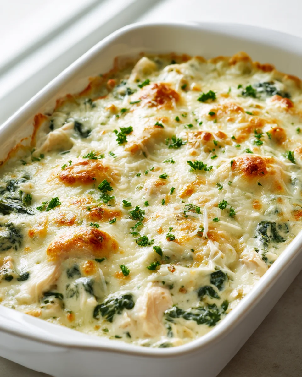 Delicious Creamy Chicken and Spinach Casserole Recipe