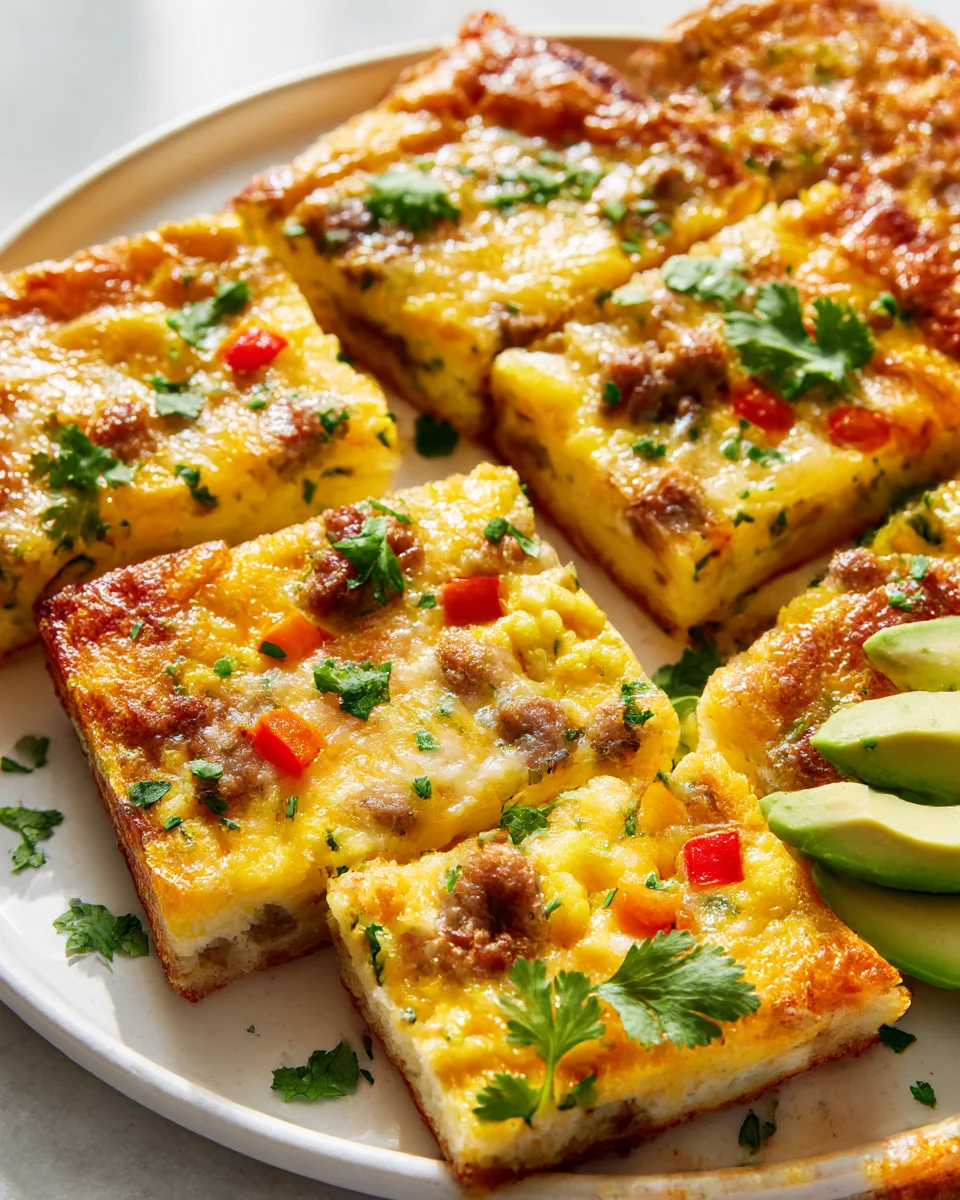 Delicious Crispy Sheet Pan Breakfast Burrito Squares