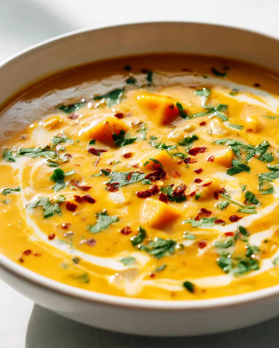 Best Creamy Sweet Potato Coconut Curry Soup Recipe