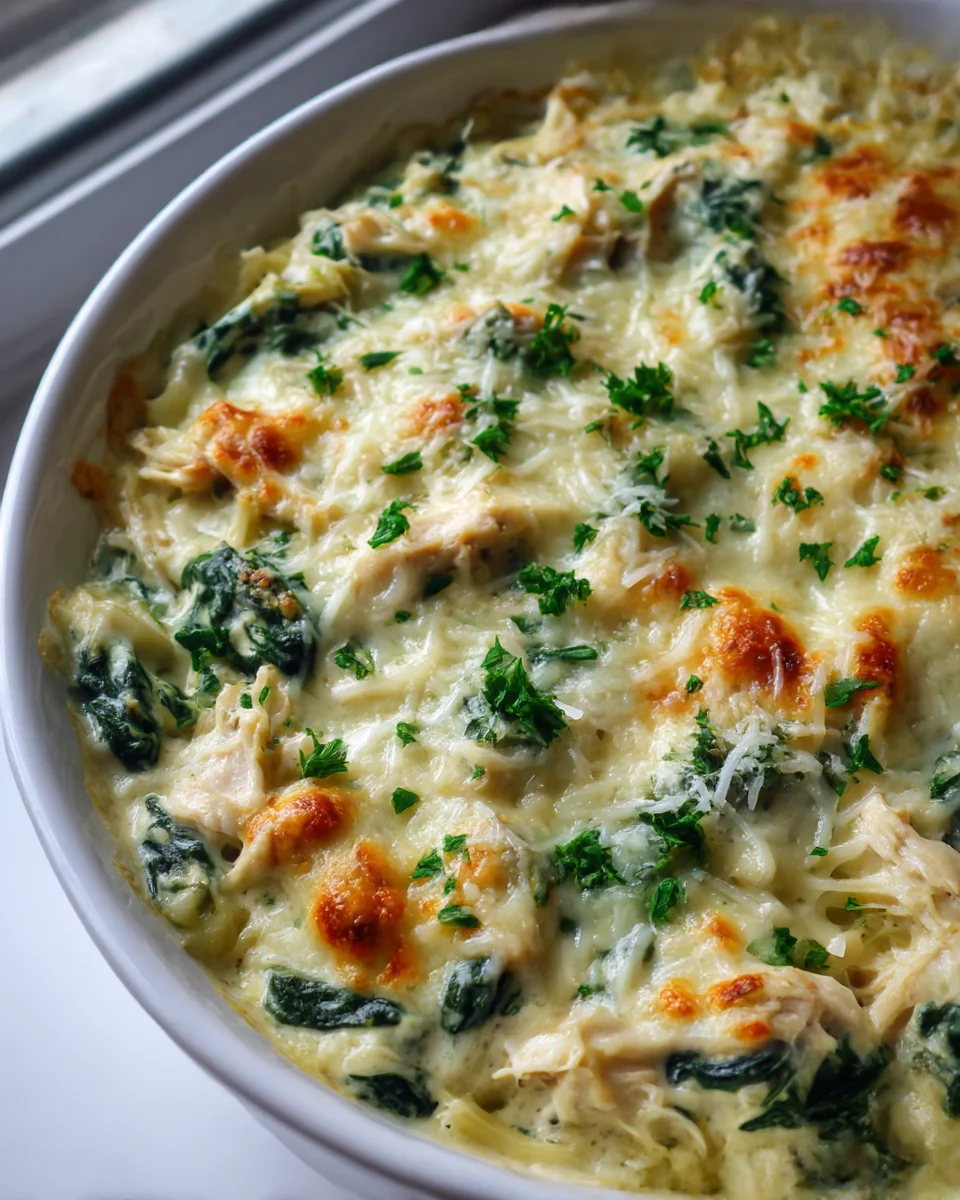 Delicious Creamy Chicken and Spinach Casserole Recipe