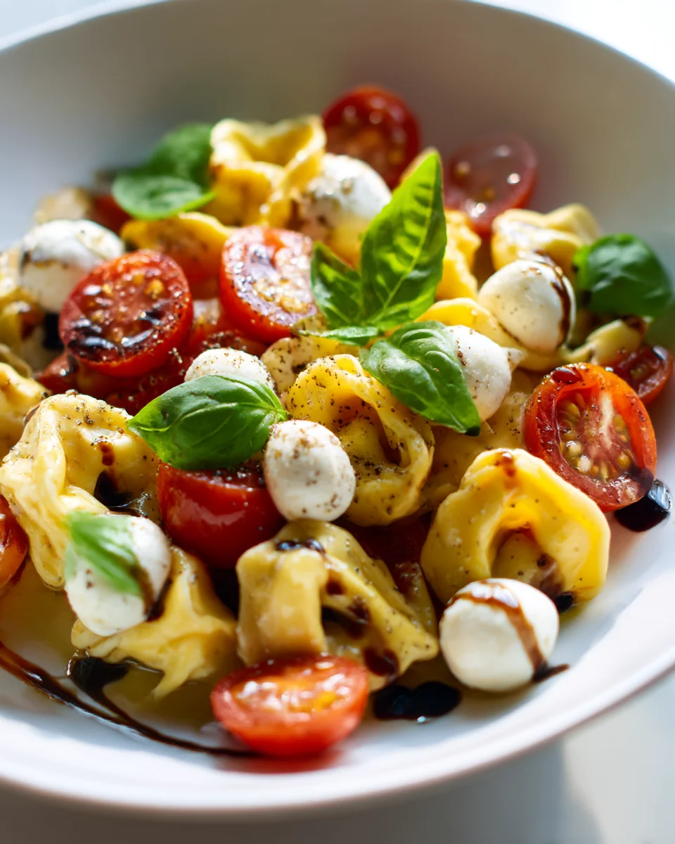 Easy Tortellini Caprese Pasta Salad: Fresh & Flavorful
