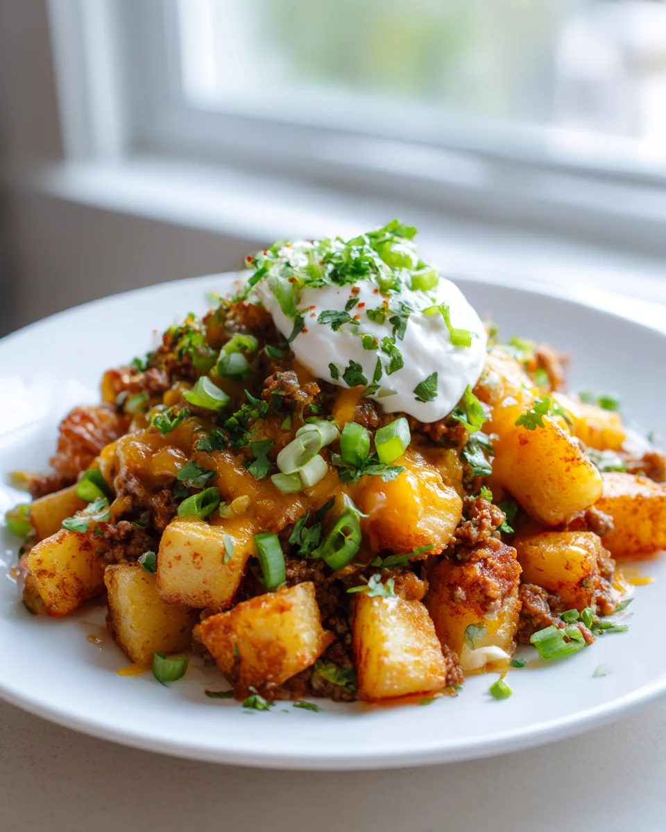 Best Cheesy Taco Potatoes Recipe - Quick & Flavorful Beef