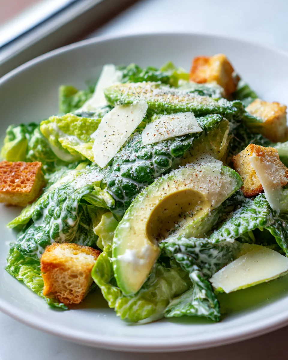 Delicious Avocado Caesar Salad Recipe for Healthy Dining
