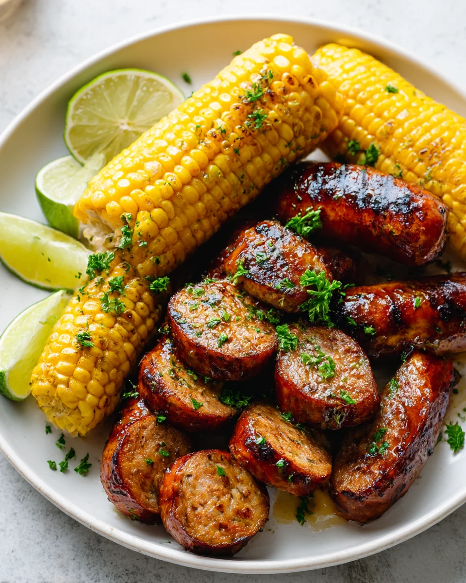 Easy Grilled Beef Sausage & Corn Dinner: Perfect Summer Meal