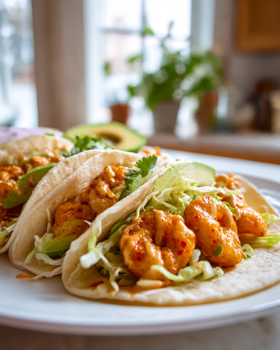 Best Spicy Bang Bang Shrimp Soft Shell Tacos Recipe