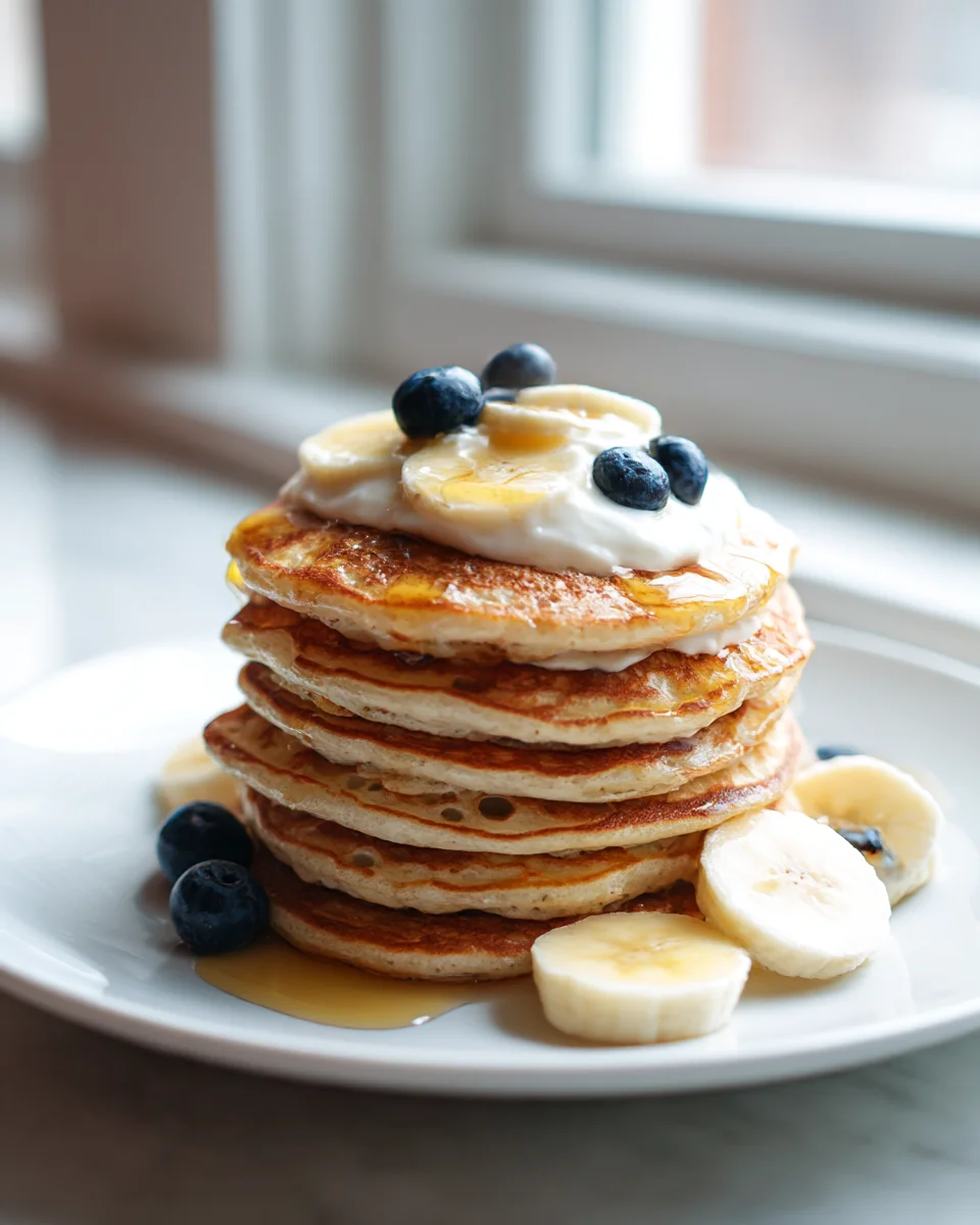 Protein Pancakes with Greek Yogurt - High Protein Breakfast!