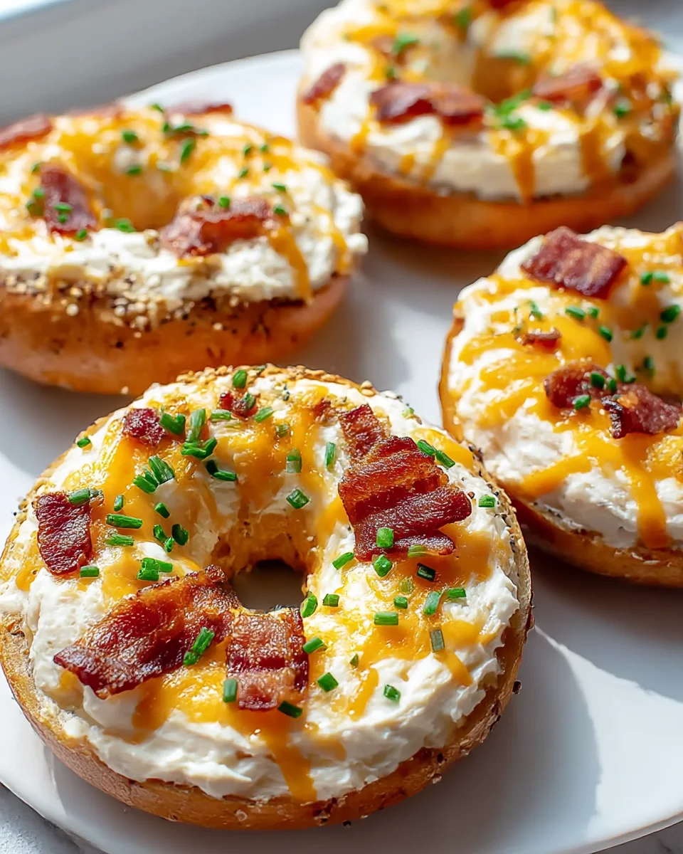 Zesty Beef Bacon Cream Cheese Bagels: Quick & Easy Recipe