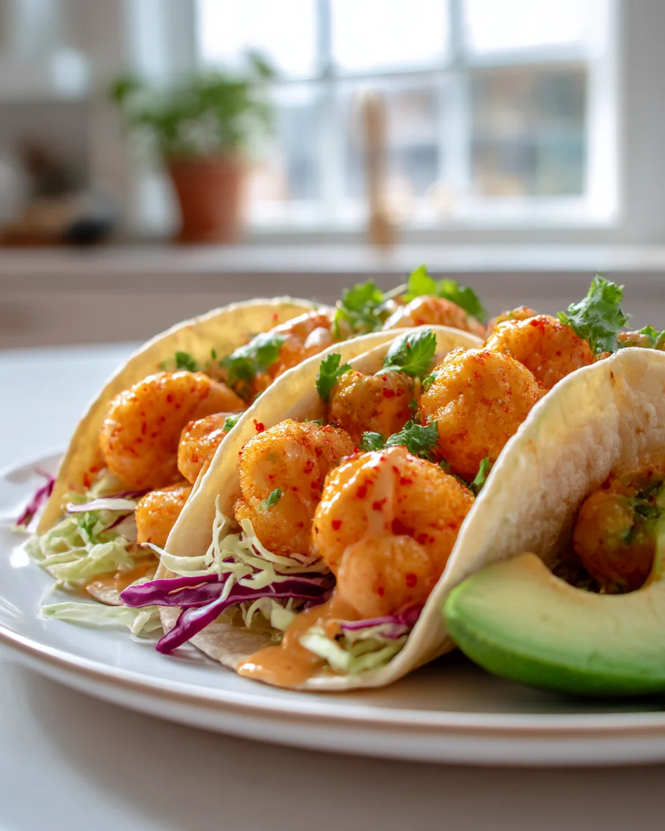 Best Spicy Bang Bang Shrimp Soft Shell Tacos Recipe