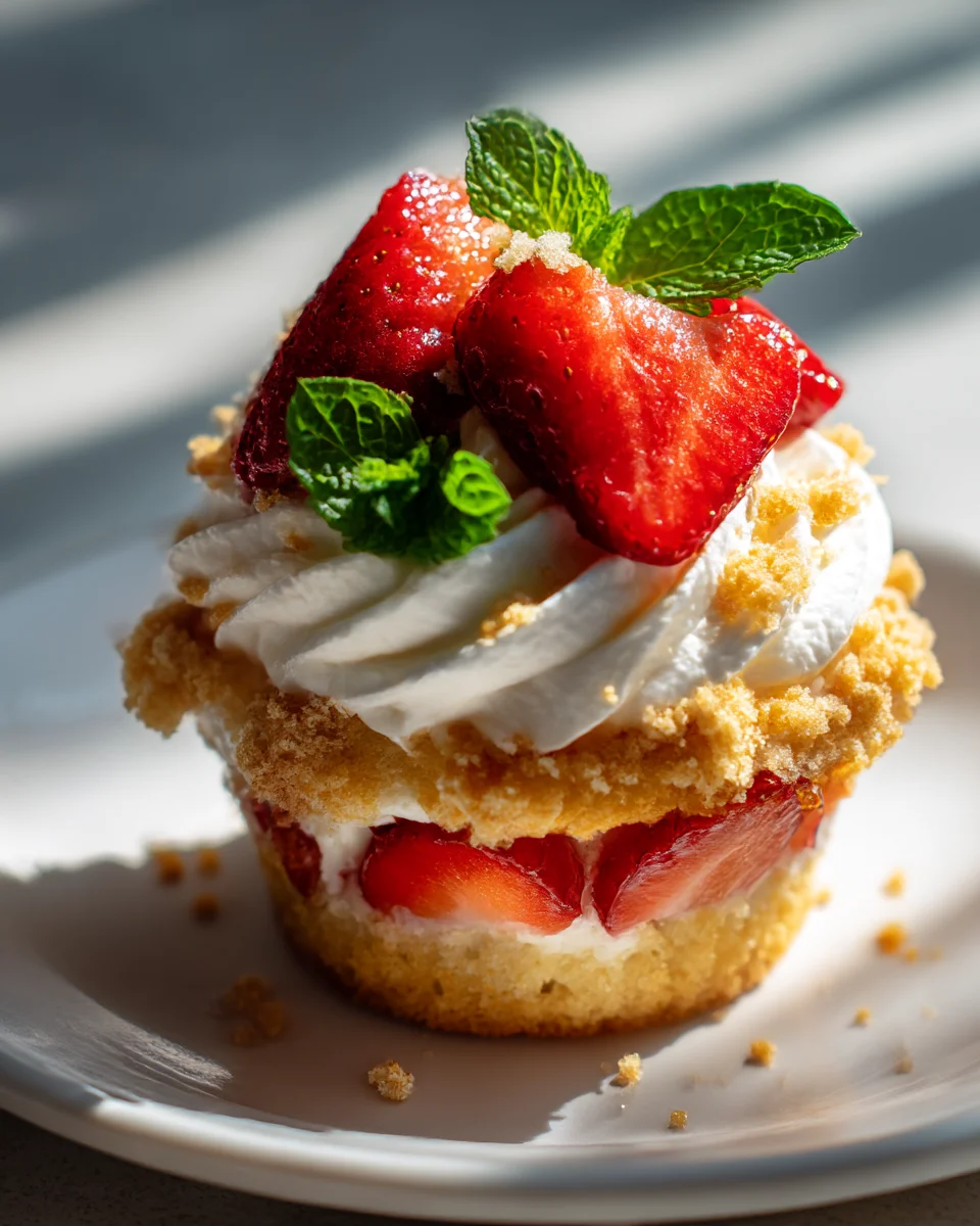 Best Strawberry Shortcake Crunch Spring Cupcakes Recipe