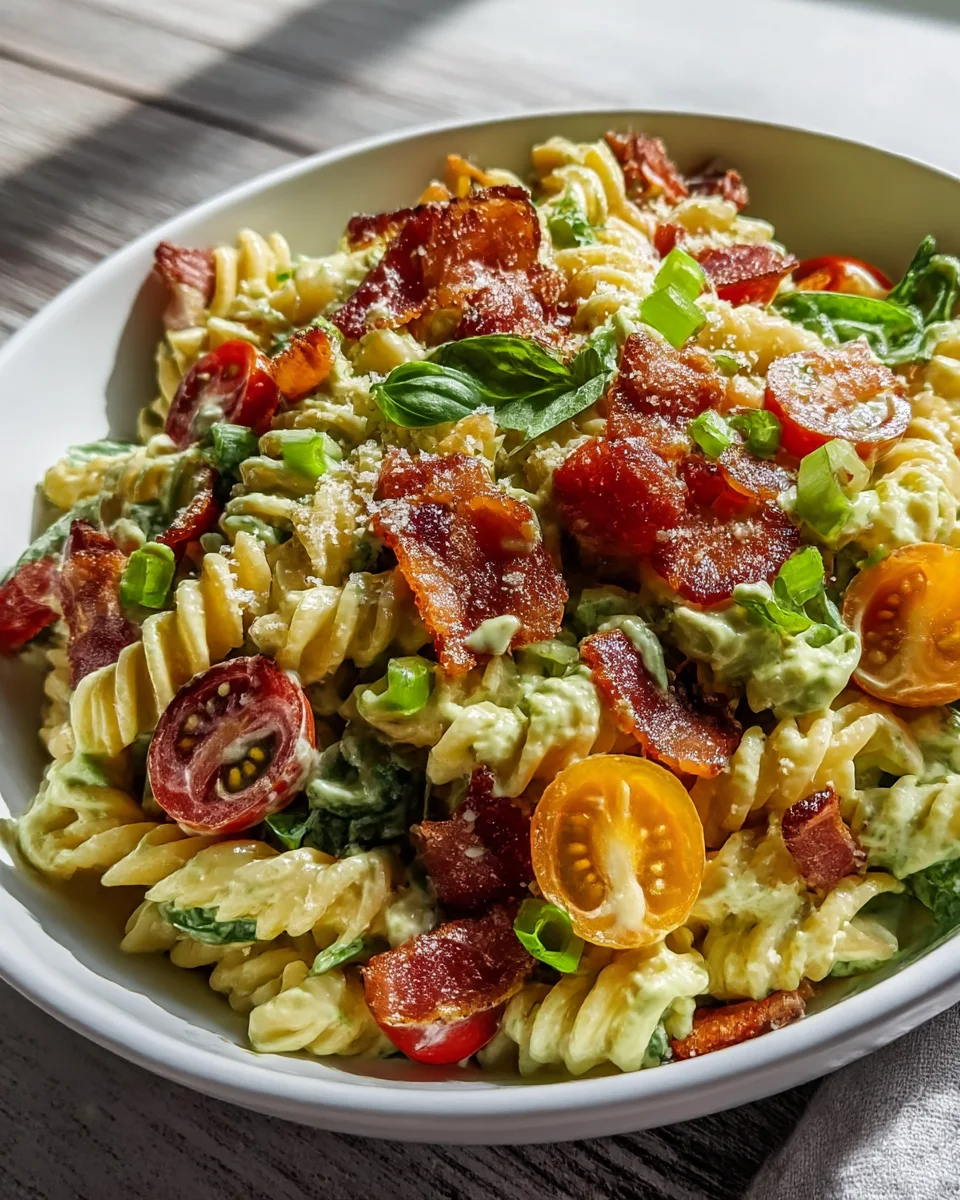 Creamy BLT Pasta Salad: Easy Avocado Lunch Recipe
