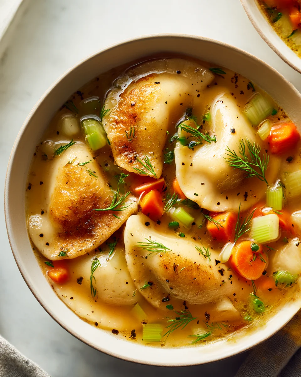 Hearty Gluten-Free Pierogi Soup with Delicious Vegetables