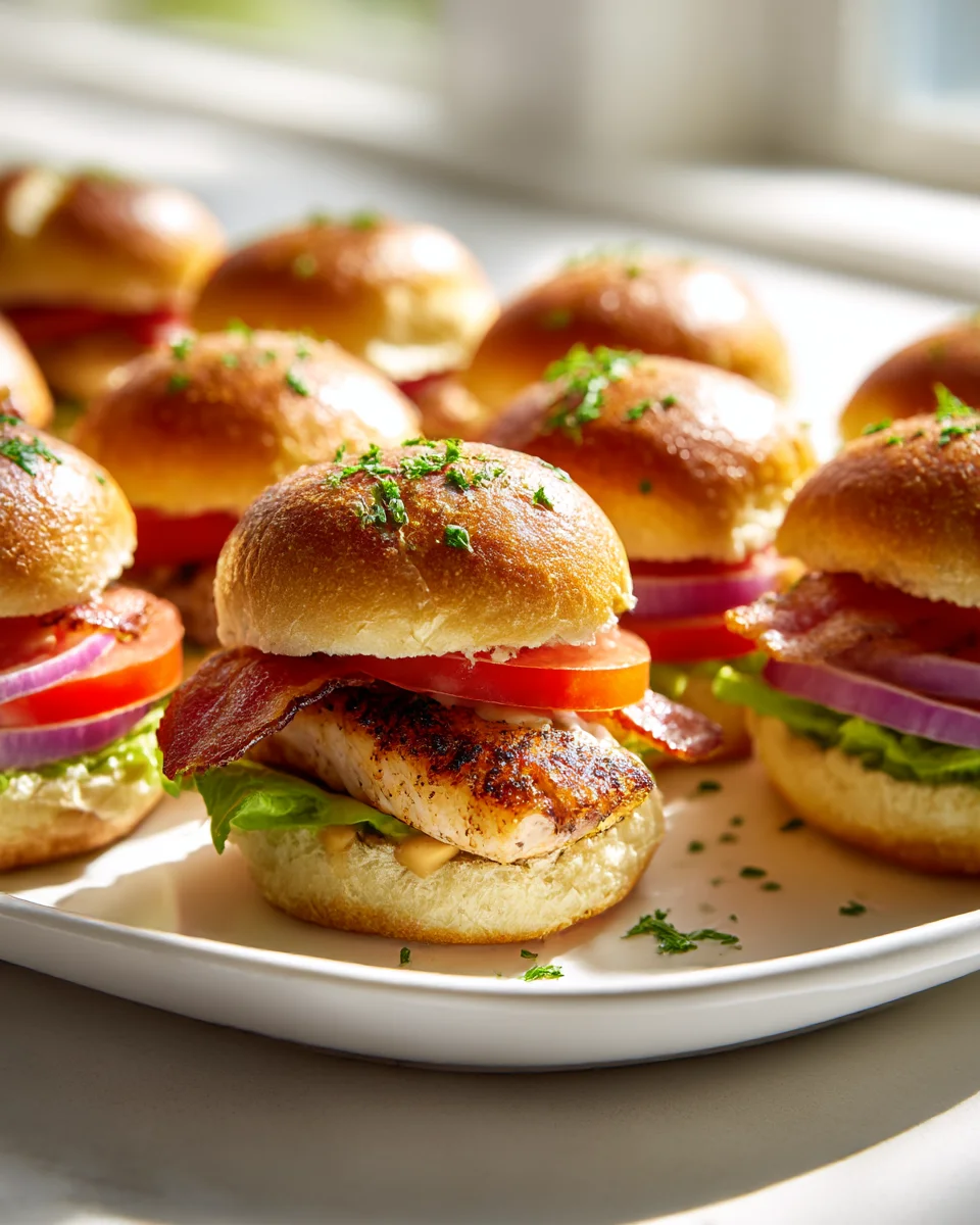 Delicious Honey Mustard BLT Chicken Sliders - Family Favorite