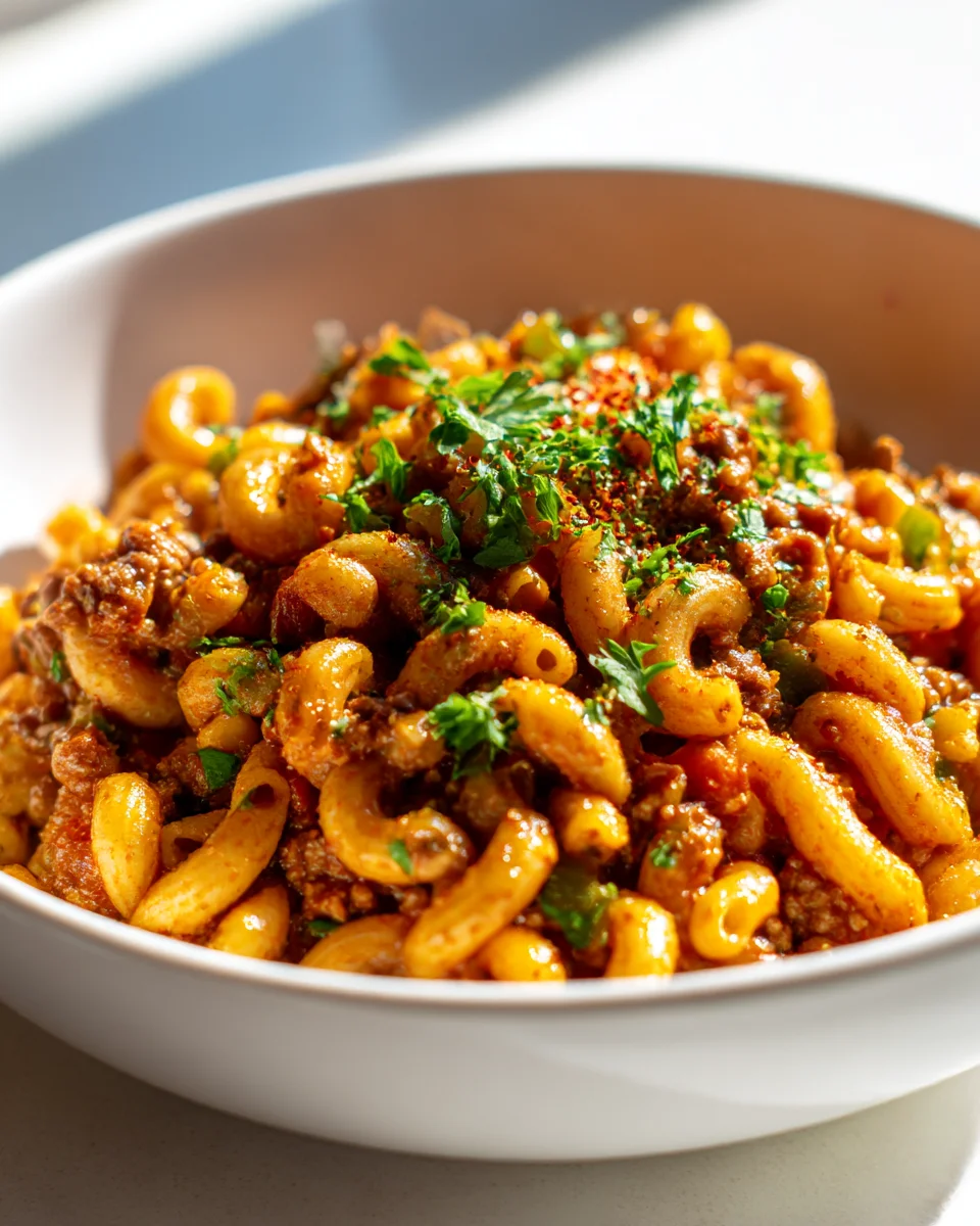 Spicy Cajun Beefaroni: Easy, Hearty One-Pan Dinner!