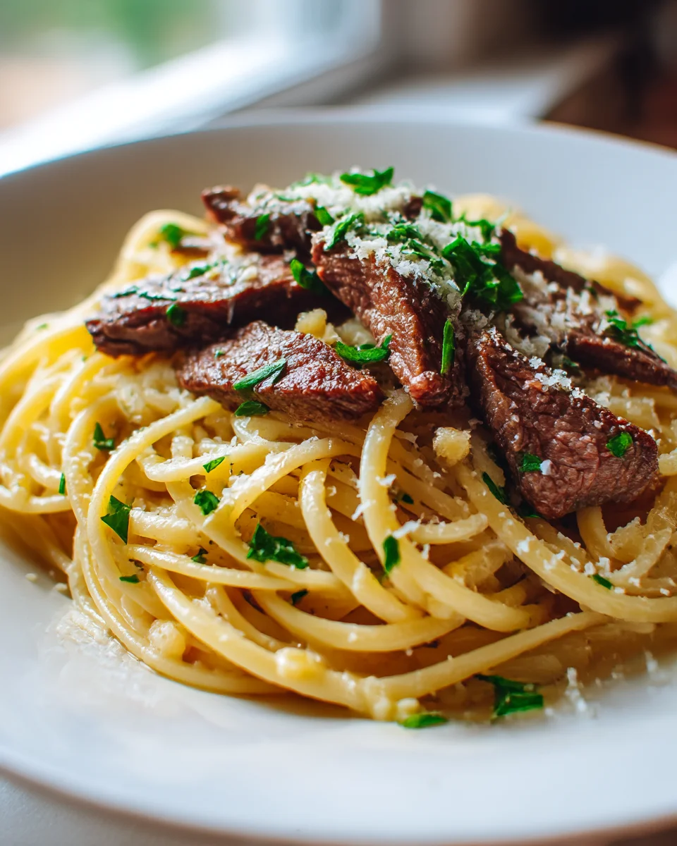 Easy Garlic Steak Pasta Recipe: Delicious Dinner in Minutes!
