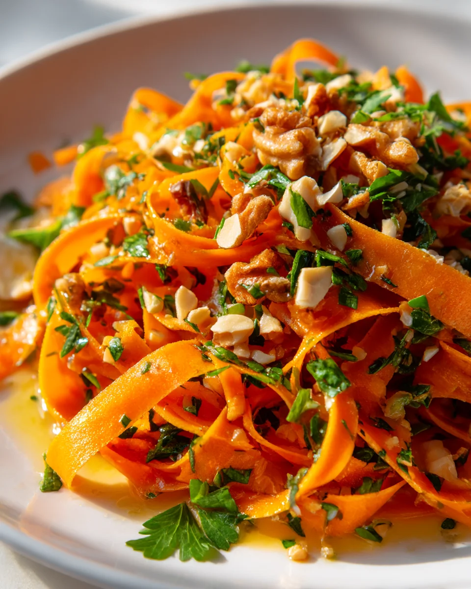 Carrot Ribbon Salad with Toasted Nuts - Fresh & Nutritious!