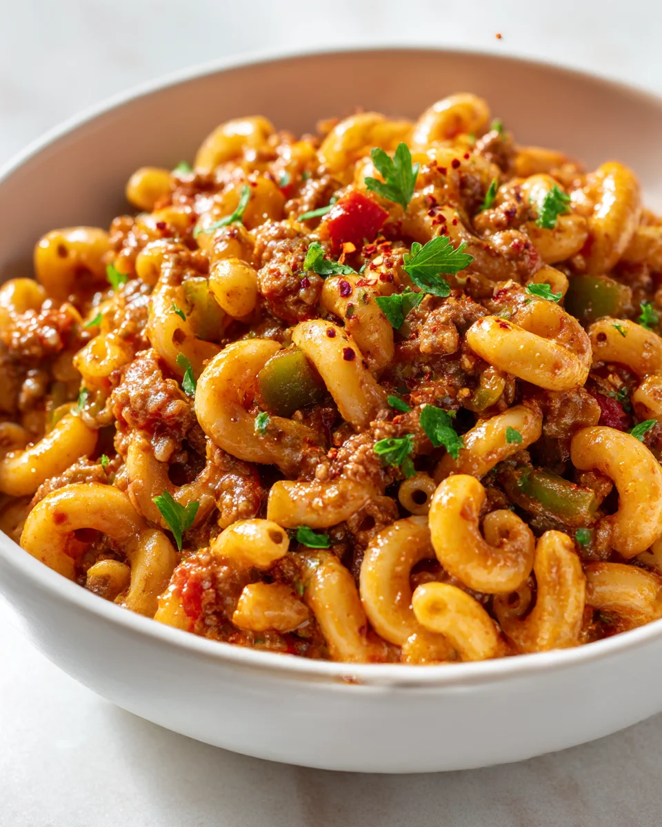 Spicy Cajun Beefaroni: Easy, Hearty One-Pan Dinner!