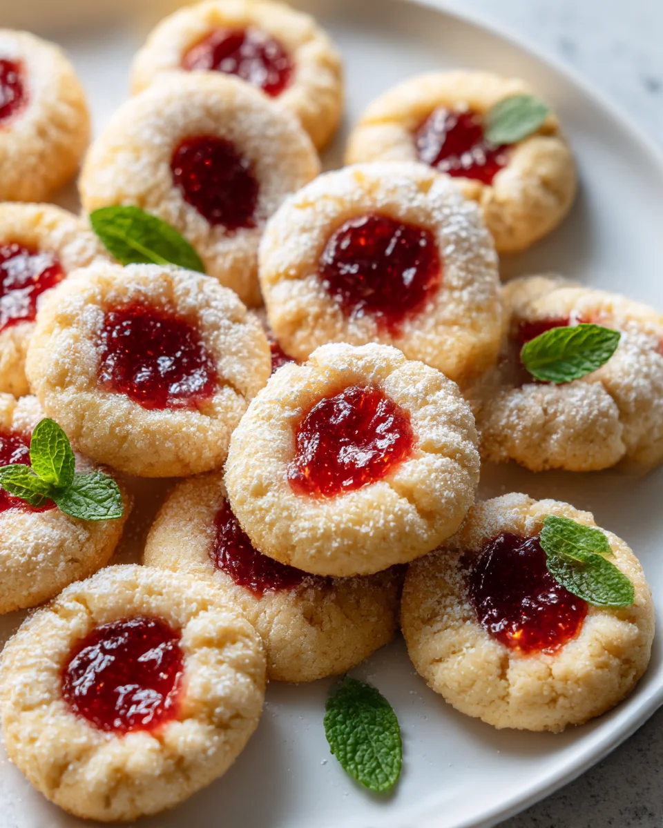 Irresistible Strawberry Shortcake Thumbprint Cookies